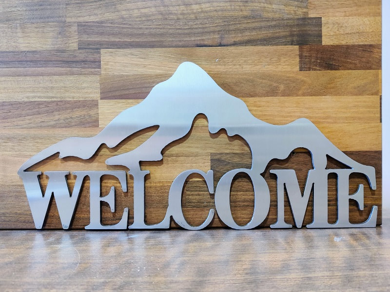 Stainless Steel Welcome Sign